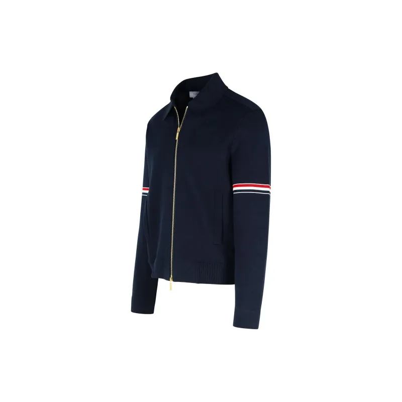 THOM BROWNE RWB Stripe Long Sleeved Zipped Jacket-2