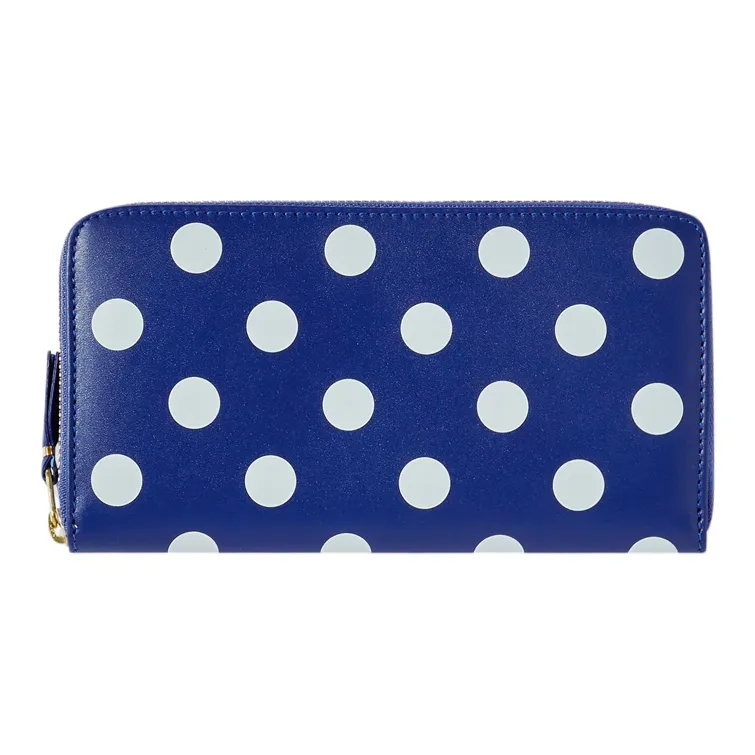 CDG Leather Wallet Women's Blue-1