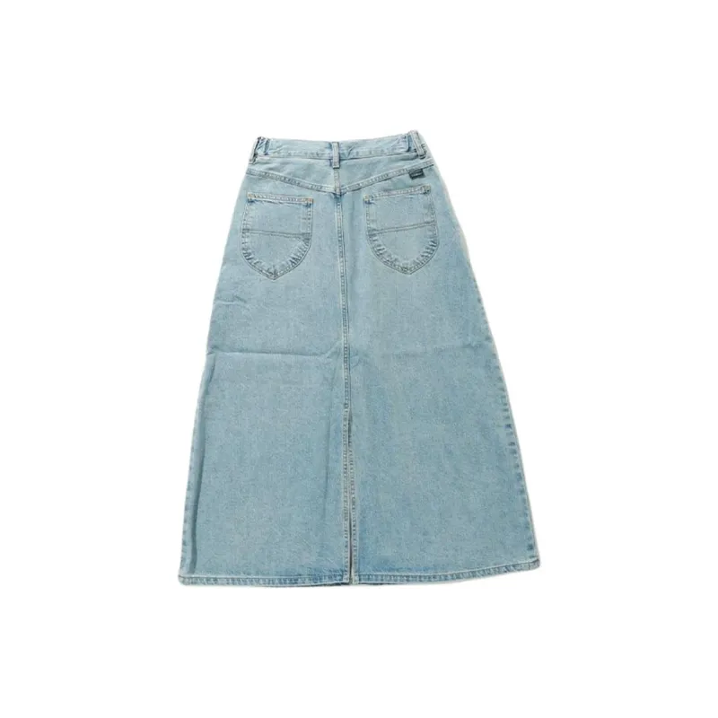 L.L.Bean Casual Long Skirts Women's Light Blue-1