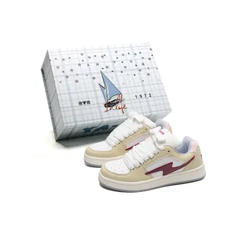 Yalu Wear resistant And Lightweight Low Top Skateboard Shoes Unisex Beige Maroon