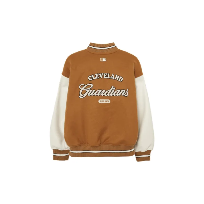 MLB Cleveland Guardians Cultive Jackets Coats Unisex Camel-1