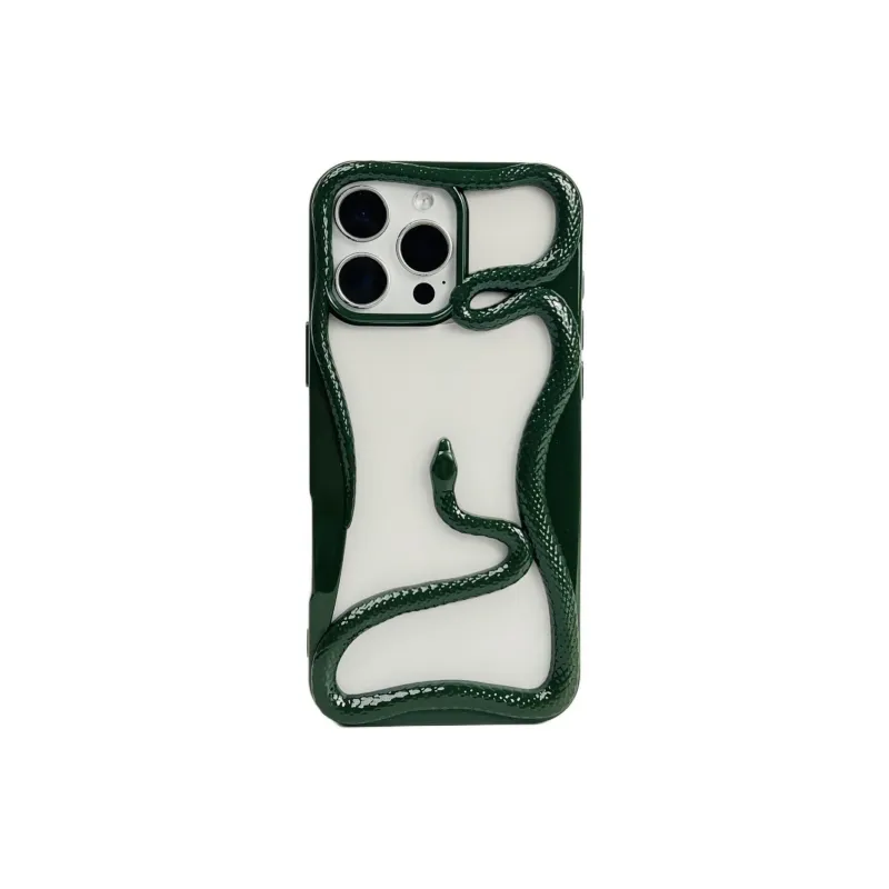 Sopi TPU Material Cut Out Snake Year Limited Phone Cases Compatible With IPhone 16/15 Pro Max/Apple 13/14 Pro/Max-12