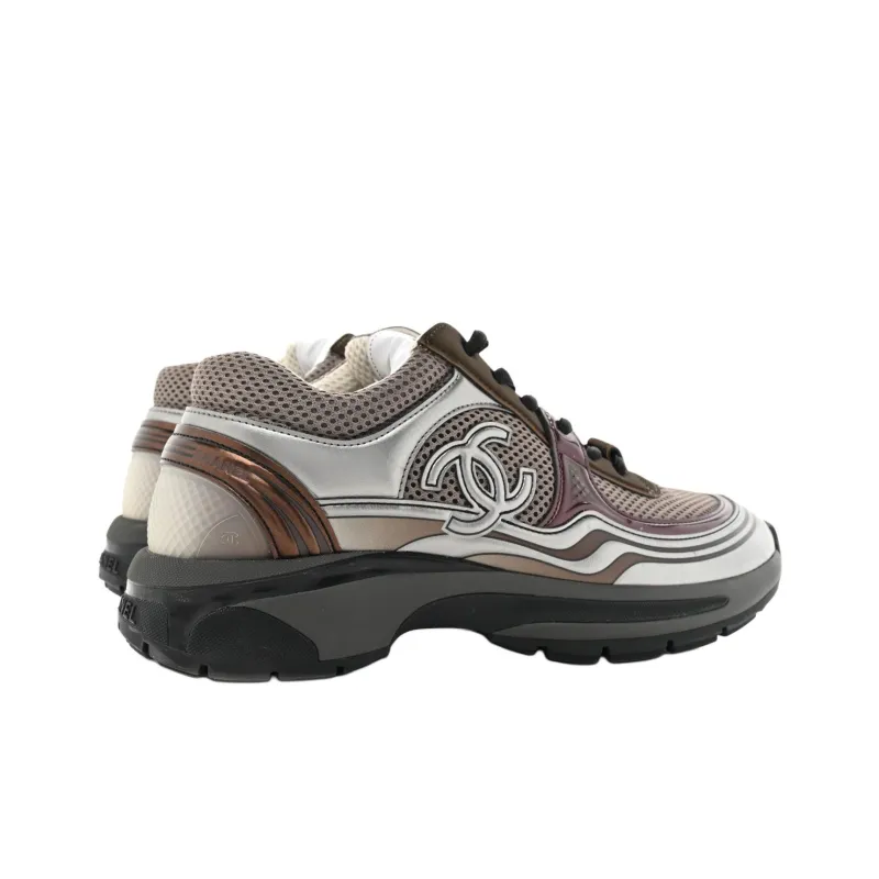 CHANEL Women's Sneaker 'Khaki Silver Dark Purple' Women's-2