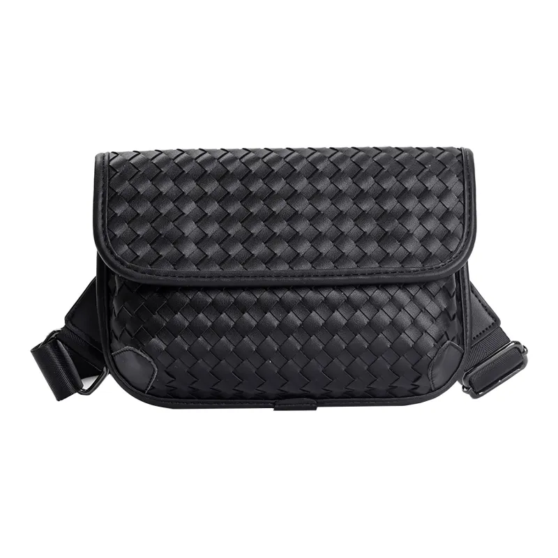 KONADCT PU Shoulder Bag, Crossbody Bag Regular Unisex Khaki/Checkered Black/Monogram/Gray/Woven Black-27