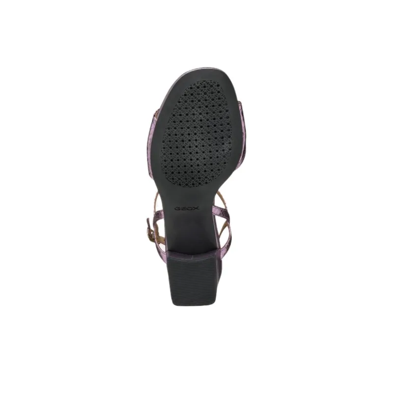 GEOX New Eraklia One Strap Sandals 5.5cm Women's Purple-5