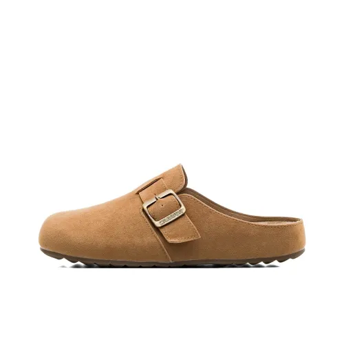 Warrior Stitching Metal Slip-Resistant Abrasion-Resistant Wrap-toe Slippers Women's Light Brown