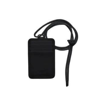 Rains Polyester Card Holder Unisex Black/Concrete Gray