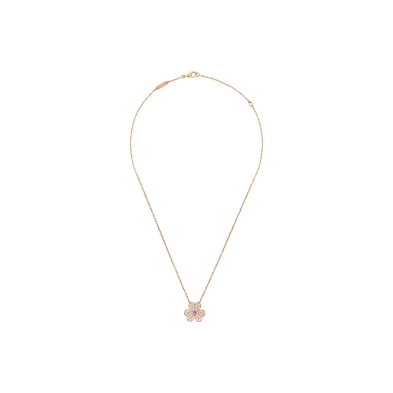 Van Cleef & Arpels Frivole Series 18K Rose Gold Pendant Necklaces Women's Rose Gold-1