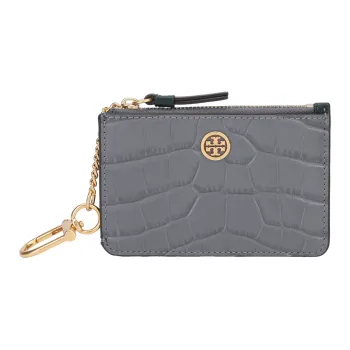 TORY BURCH Leather Wallet Women's Gray