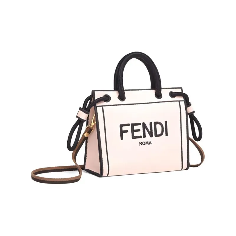 FENDI ROMA Canvas Canvas Bag Tote Bag Shopping Bag Shoulder Bag Crossbody Bag Handbag Mini Women's Pink-1
