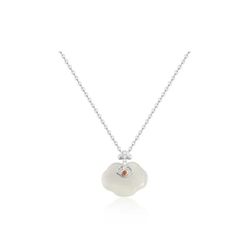 Bubble Scallops Chalcedony Necklaces Women's