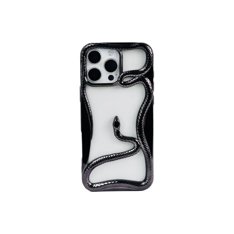 Sopi TPU Material Cut Out Snake Year Limited Phone Cases Compatible With IPhone 16/15 Pro Max/Apple 13/14 Pro/Max-15