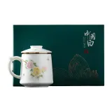Li Ti Tong-Blossoms Bring Prosperity Bai Chuan Cup (Glazed)