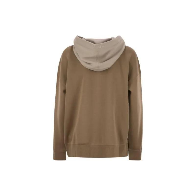 MaxMara Agata Logo Embroidered Drawstring Hoodie-1