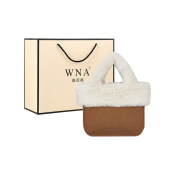 Vigno Synthetic Leather One Shoulder Crossbody Fluffy Bag Women's Brown/Beige/Pink
