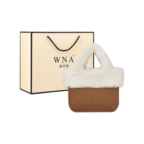 Vigno Synthetic Leather One Shoulder Crossbody Fluffy Bag Women's Brown/Beige/Pink