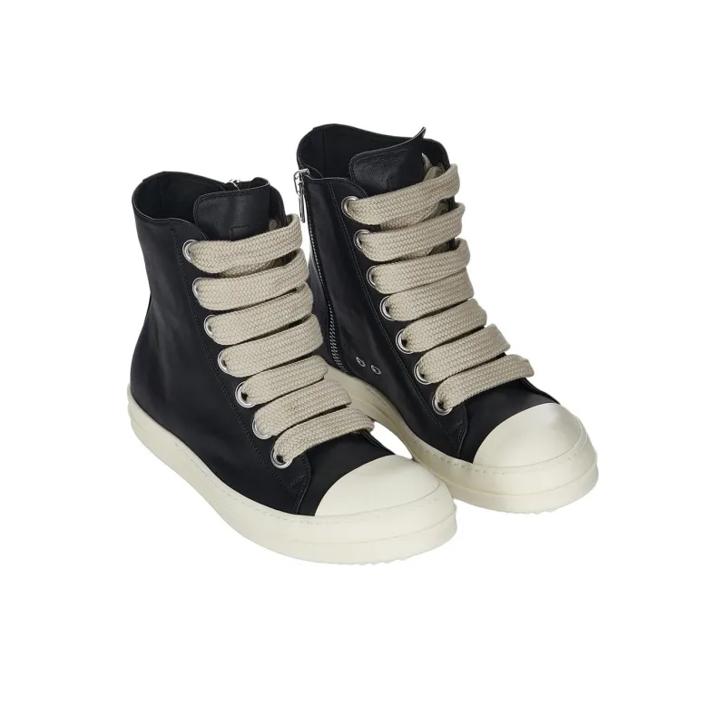 RICK OWENS/RO High Top Skateboard Shoes Women's Black-2