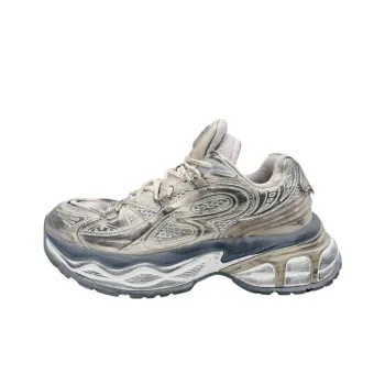 QIANJIN Cushioning Coverage Support Low Top Chunky Sneakers Unisex Champagne Gold