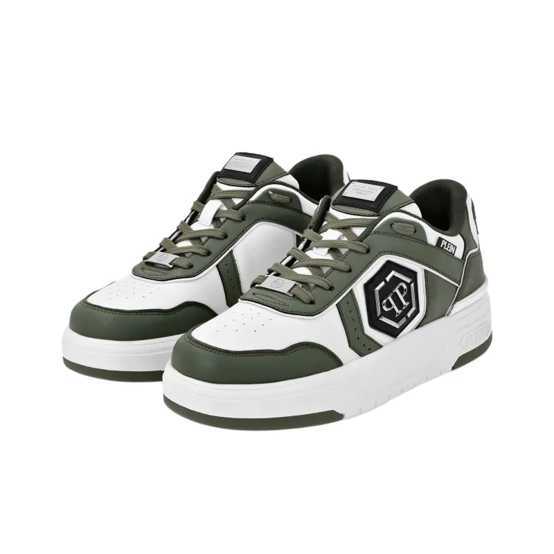 PHILIPP PLEIN Lo Top SK8R Plein Low Top Skateboard Shoes Unisex Green-3
