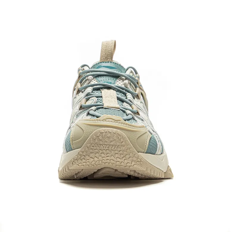 LiNing CF Tracing, Xingye Cushioning, Wear Resistant Low Top Hiking Shoes Unisex Green White-4