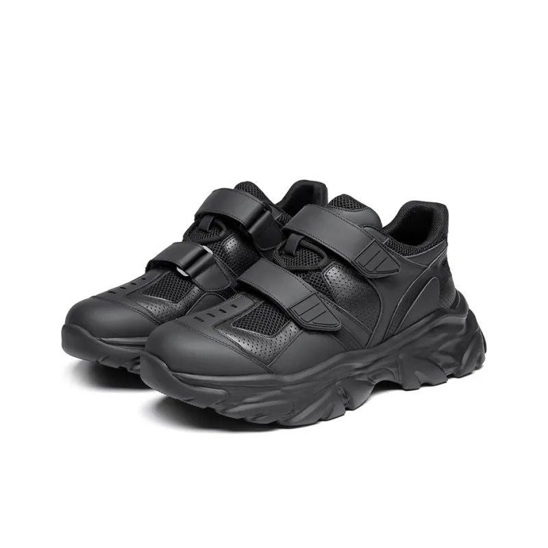 ROBERTA DI CAMERINO Nappa Collection Anti Slip And Wear Resistant Height Increasing Low Top Chunky Sneakers Men's Black-2