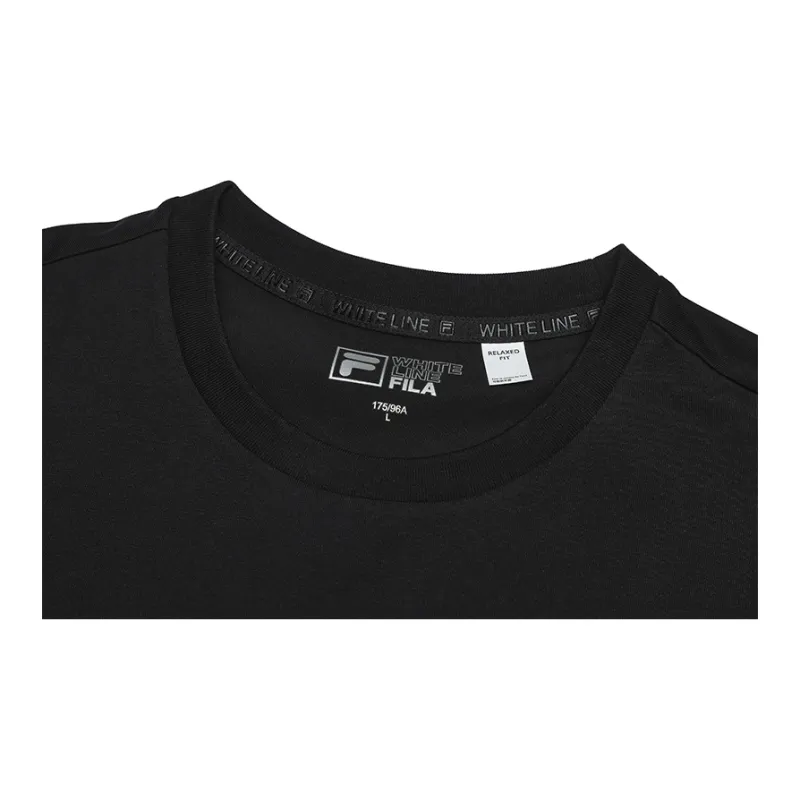 FILA WHITE T Shirt Men's Jet Black-5