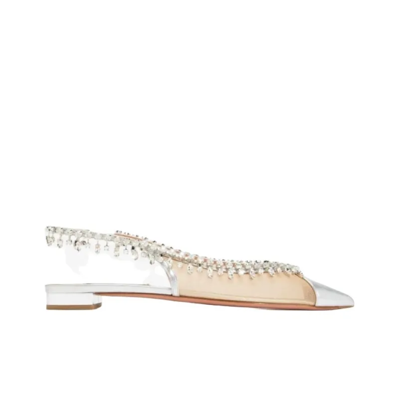 AQUAZZURA Temptation Casual Single Shoes Women's Silver-1