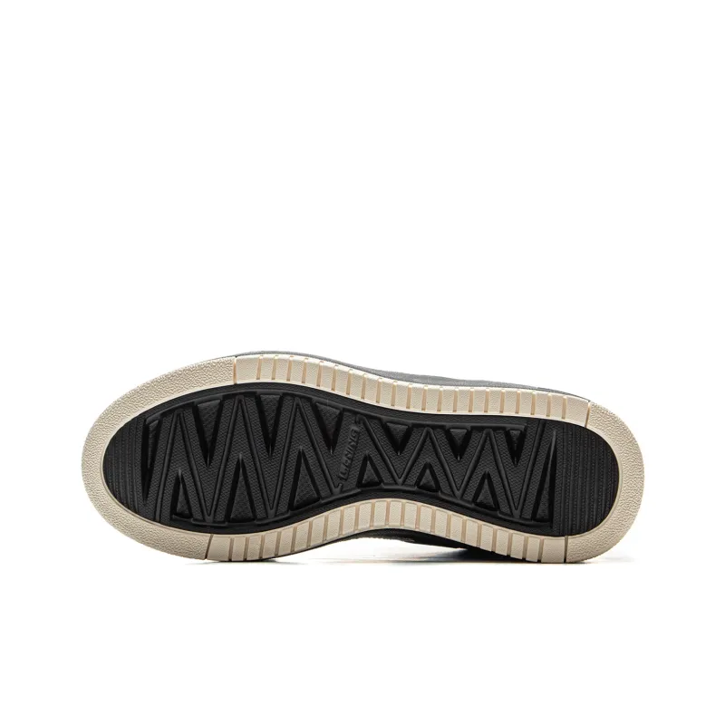 LiNing Cheese Slip Resistant Cushioning Abrasion Resistant Lightweight Low Top Skateboard Shoes Women's Black-6