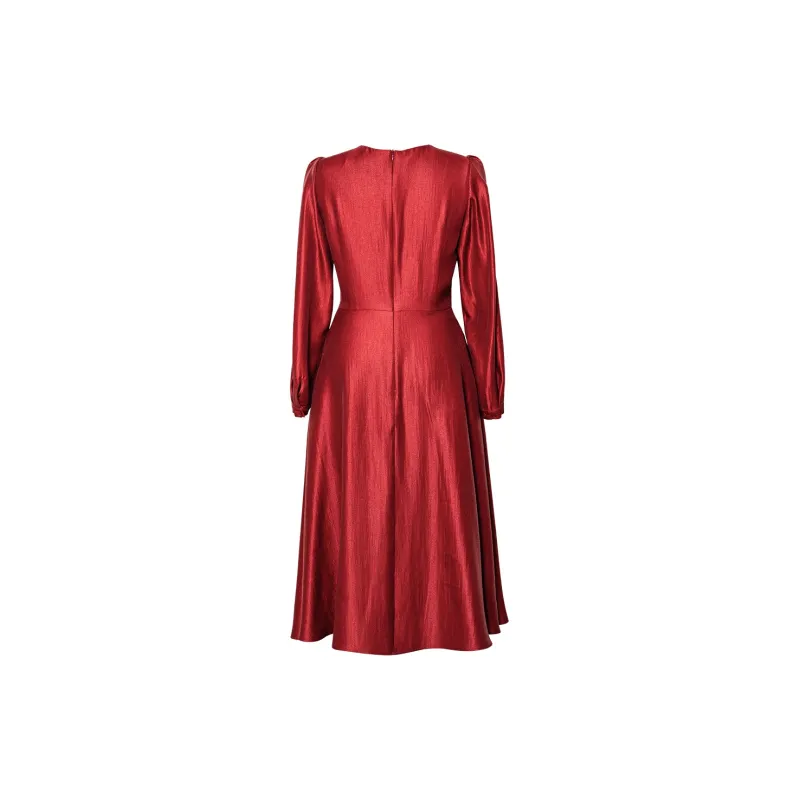 ROEYSHOUSE Long Sleeved Dresses Women's Ancora Red-1