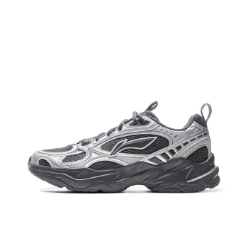 LiNing Meteor 2K Cushioning Anti Slip And Wear Resistant Low Top Casual Shoes Men's Silver Black