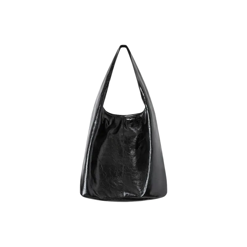 Crying Center PU Shoulder Bag Medium Large Unisex Brown/Red/Black-23