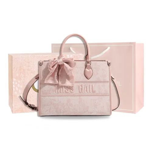 MISS GAIL Artificial Leather Shoulder Bag Handbag Crossbody Bag Large Size Women
s Pink Gray