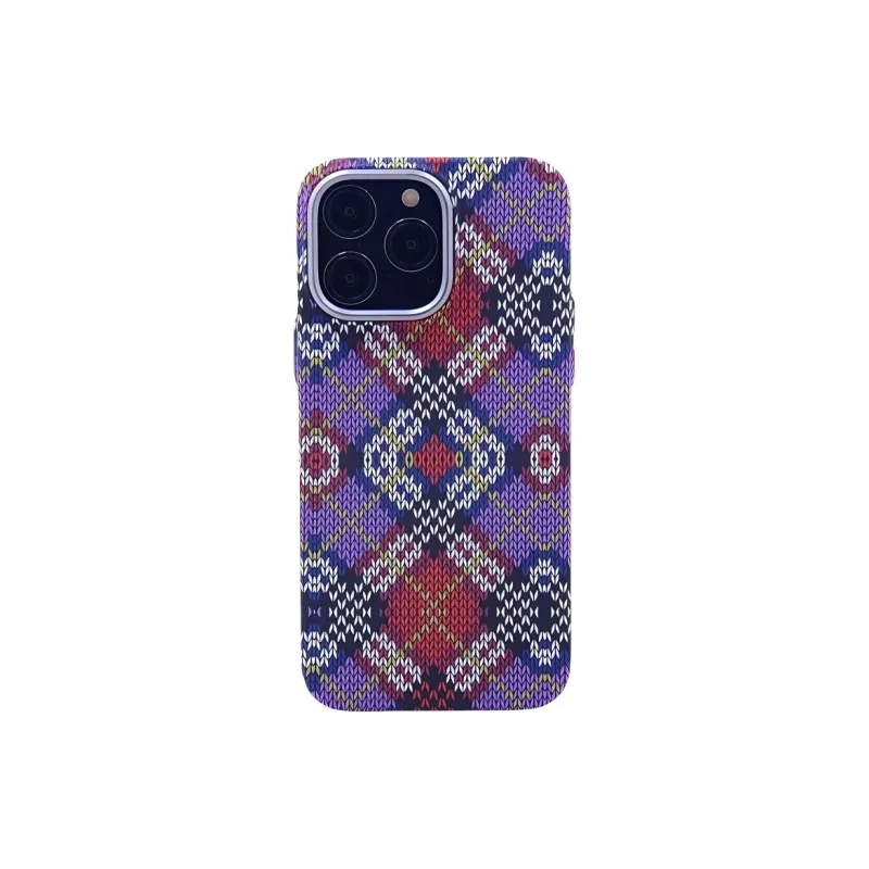Wei Xin PC Material Woven Kafran Textured Phone Cases Compatible With IPhone 16/15 Pro Max/Apple 13/14 Pro/Max-6