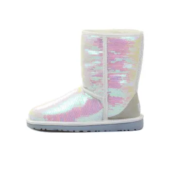 UGG Sparkles Crew Snow Boots Unisex Pink Purple