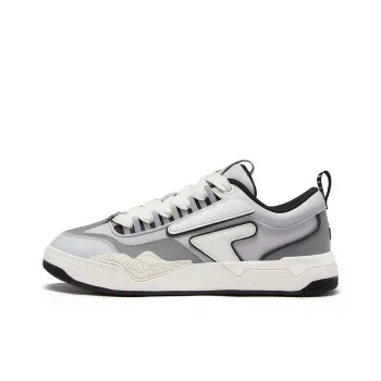 FILA FUSION Nollie Shock Absorbers Low Top Skateboard Shoes Men's White Gray
