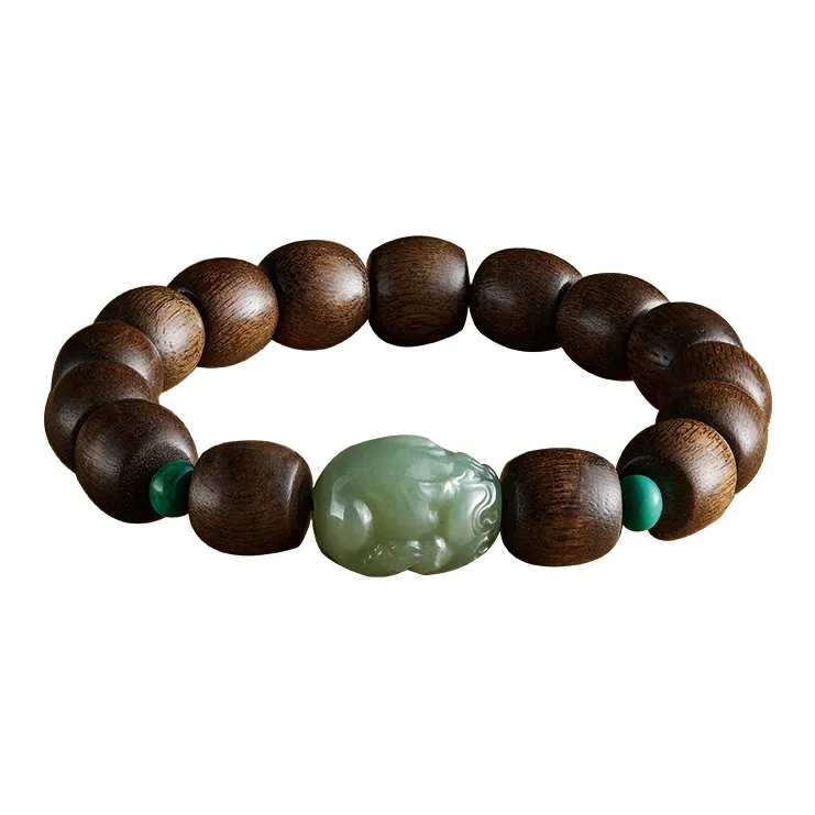 Moonstone Edge Agarwood Bracelets Unisex-17