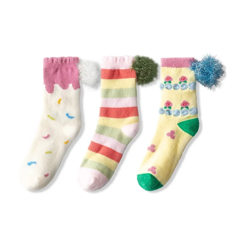 COTTON CHEESE Mid Calf Socks Women's 3 Pack-0