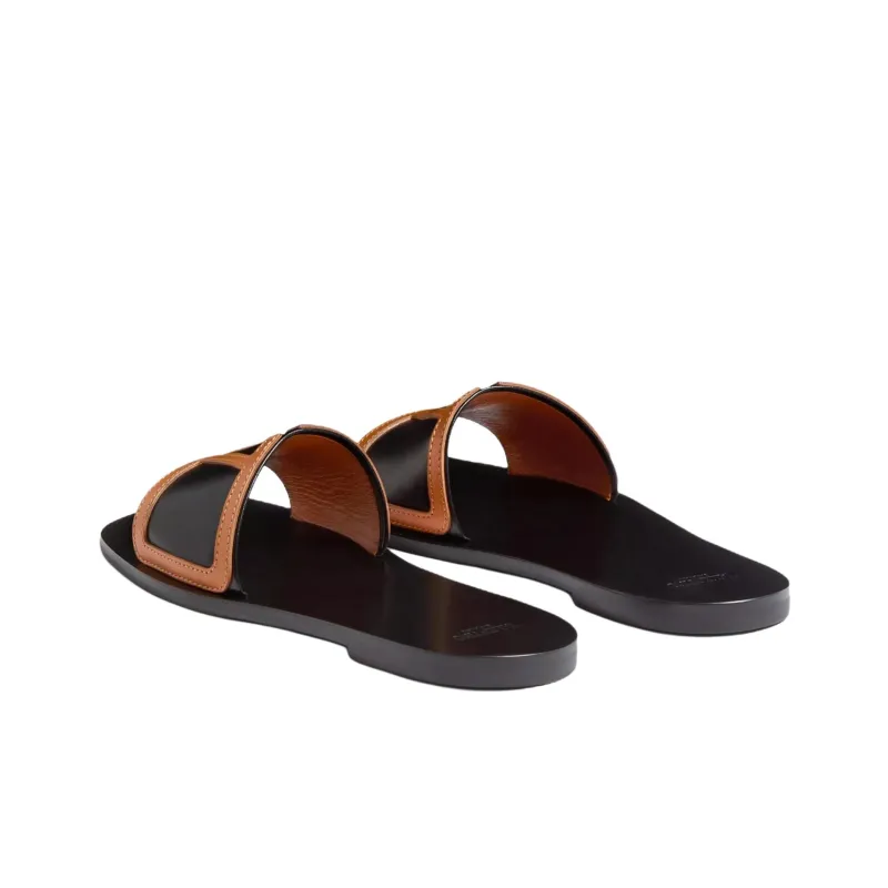 Valentino Slide Slippers Women's Black Brown-3