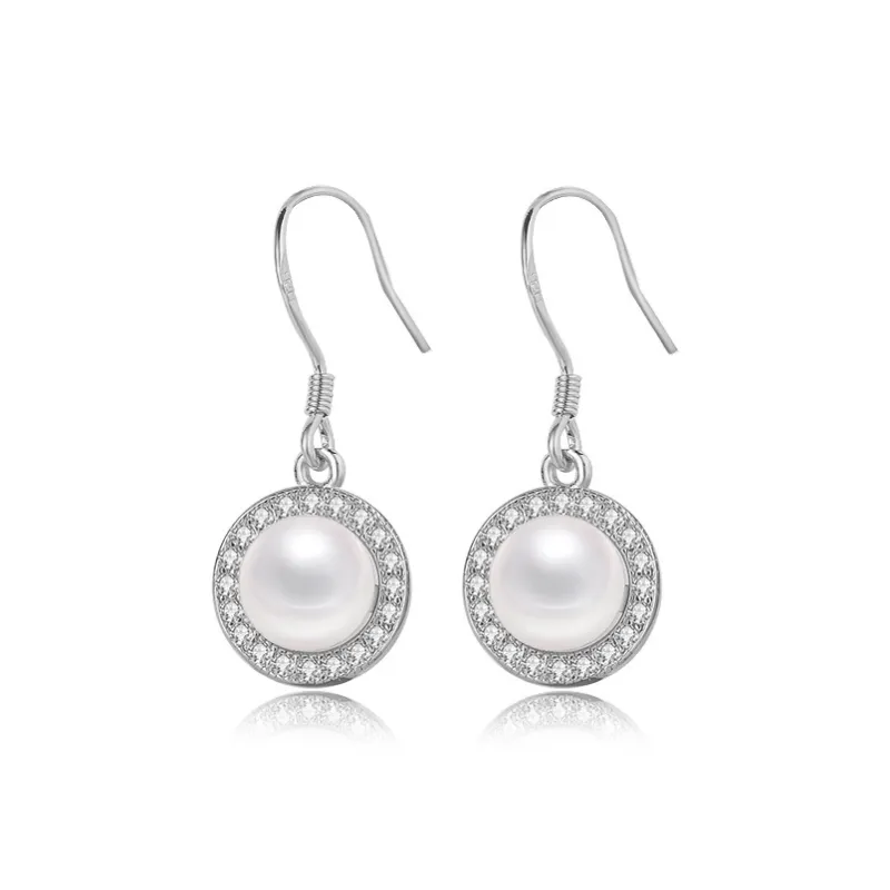 Beth Jewelry Pearl Necklace Hoop Earrings Women's-5