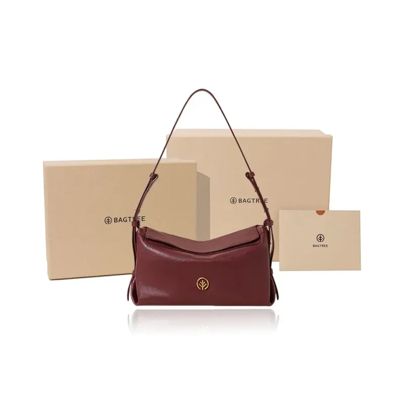 BAGTREE Imported Top Grain Vegetable Tanned Genuine Leather Pillow Shoulder Bag Regular Unisex Multicolor-33