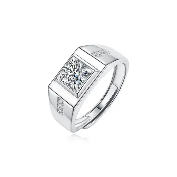 JINLIUFUJIXIANG Moissanite Collection S925 Silver Rings Women's