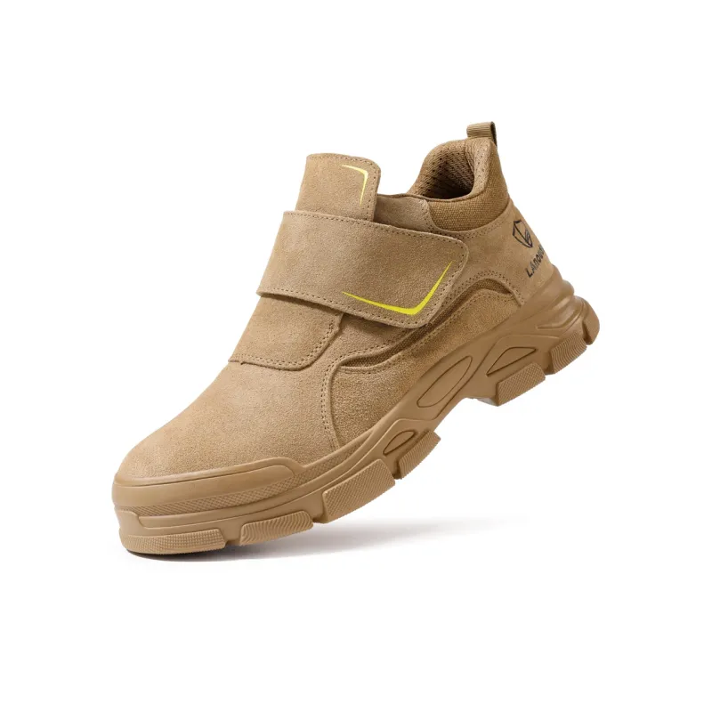 Blue Gull Shield Wear Resistant Impact Resistant Coverage Low Top Outdoor Shoes Unisex Camel-2