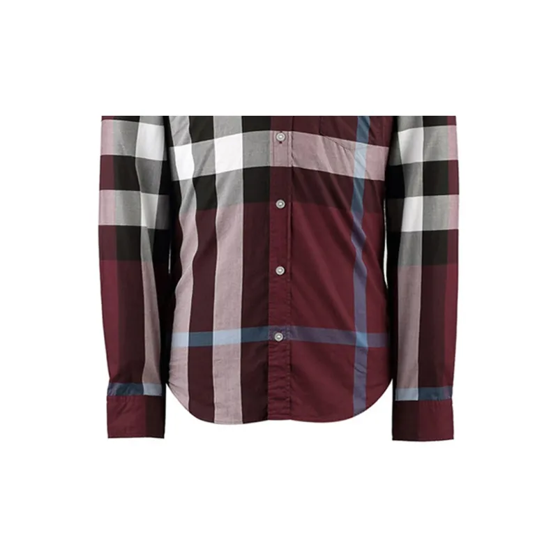 Burberry Shirts Men Red-3