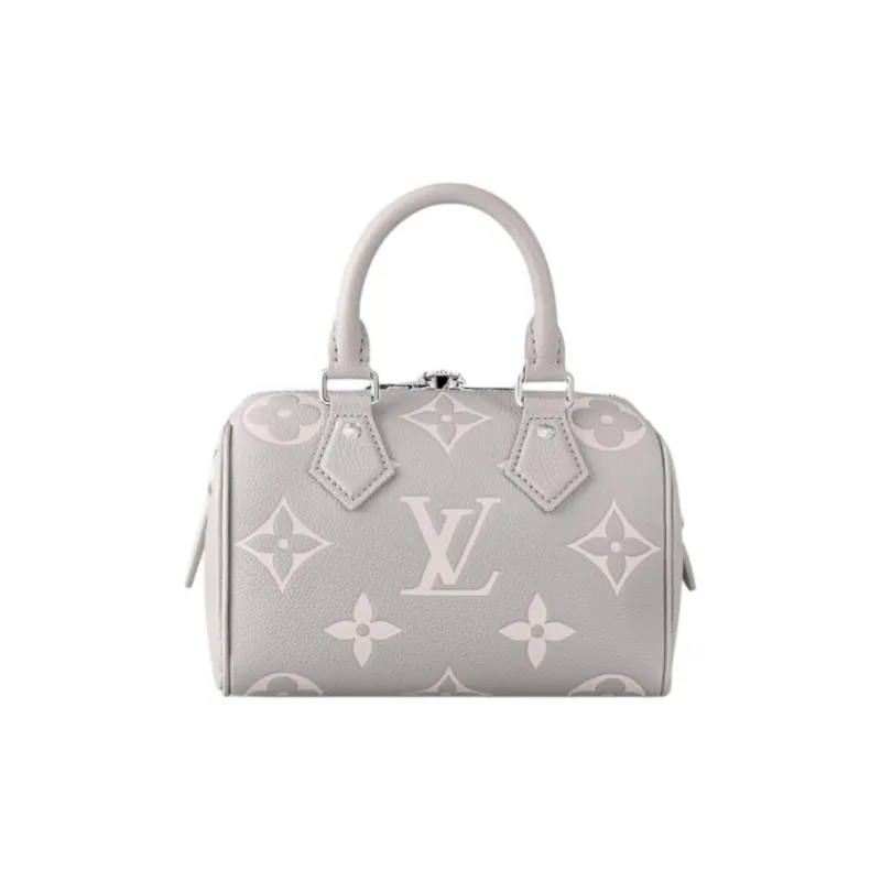 LOUIS VUITTON Speedy Cow Leather One Shoulder Handbag Regular Women's Gray-2