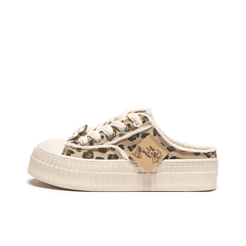 Disney x Hotwind Vintage Leopard Series Canvas Shoes Women's-5