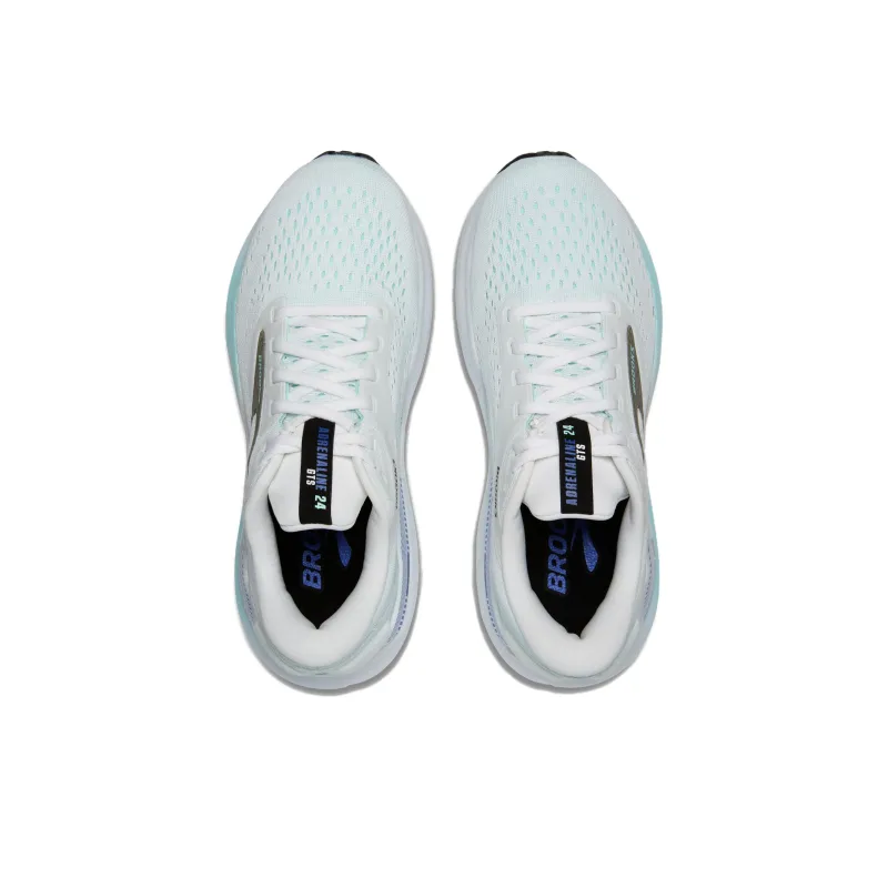 Brooks Adrenaline GTS Anti Slip Wear Resistant Low Top Running Shoes Women's White-2