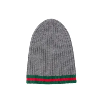 GUCCI Web Detailed Knitted Beanie