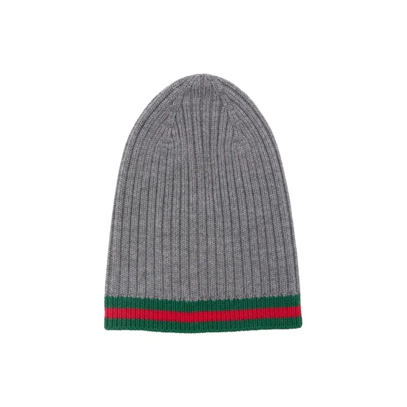 GUCCI Web Detailed Knitted Beanie-0