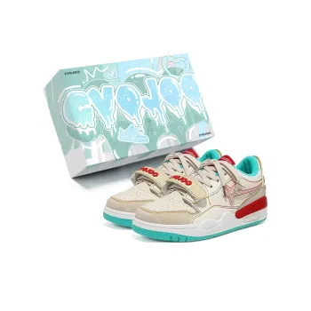CVOJOO Stars Collection Low Top Skateboard Shoes Unisex Peach Cheese