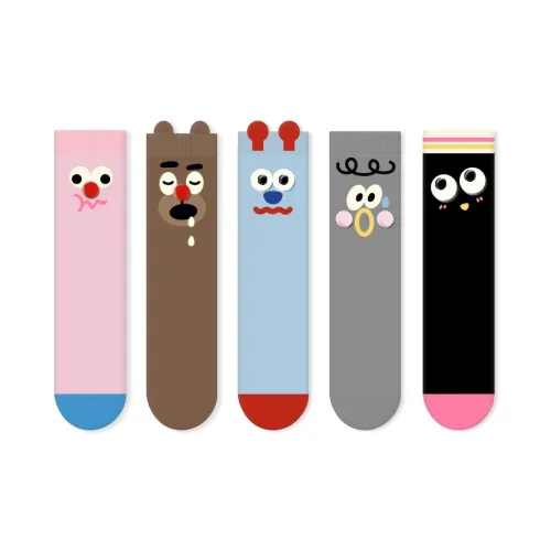 COTTON CHEESE Mid-Calf Socks Unisex 5 Pack